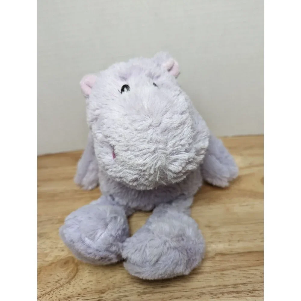 Cozy Hugs weighted stuffed animal toy pale purple Hippopotamus 11x4x2 inch